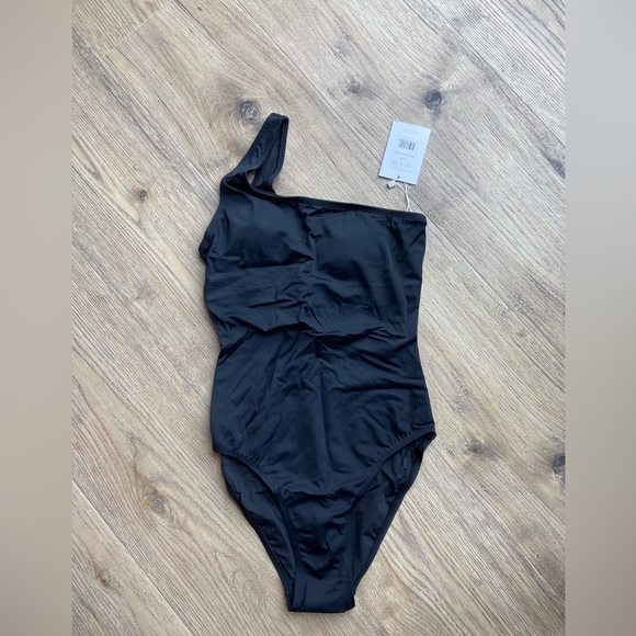 NWT Andie Swim The Nantucket UPF 50 Black One-Shoulder Swimsuit Womens Size XS - Picture 3 of 10